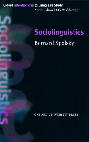 Sociolinguistics de Bernard Spolsky