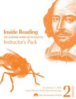 Inside Reading Instructor's Pack 2: The Academic Word List in Context [With CDROM] de Arline Burgmeier