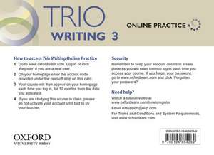 Trio Writing: Level 3: Online Practice Student Access Card: Building Better Writers...From The Beginning.