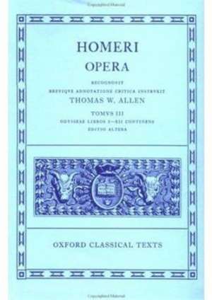 Homer Vol. III. Odyssey (Books I-XII) de D. B. Monro