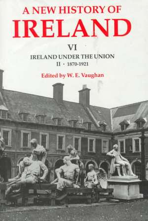 A New History of Ireland: Volume VI: Ireland under the Union, II: 1870-1921 de W. E. Vaughan