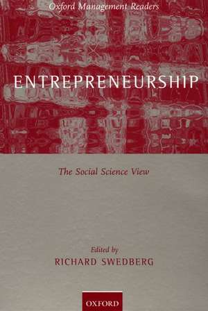 Entrepreneurship: The Social Science View de Richard Swedberg