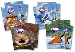 Project X CODE Extra: Light Blue Book Band, Oxford Level 4: Dragon Quest and Wild Rides, Class pack of 12 de Jan Burchett