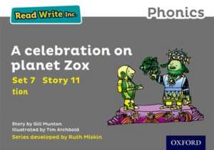 Read Write Inc. Phonics: A Celebration on Planet Zox (Grey Set 7 Storybook 11) de Gill Munton