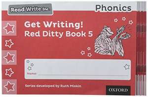 Read Write Inc. Phonics: Get Writing! Red Ditty Book 5 Pack of 10 de Ruth Miskin