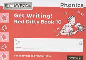 Read Write Inc. Phonics: Get Writing! Red Ditty Book 10 Pack of 10 de Ruth Miskin