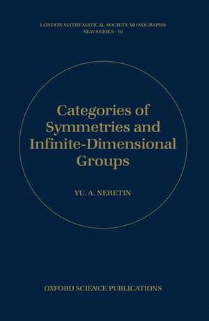 Categories of Symmetries and Infinite-Dimensional Groups de Yu.A. Neretin