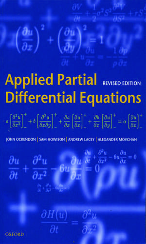 Applied Partial Differential Equations de John Ockendon