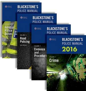 Blackstone's Police Manuals 2016: Four Volume Set de Paul Connor