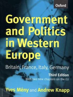 Government and Politics in Western Europe: Britain, France, Italy, Germany de Yves Mény