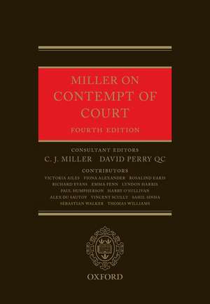 Miller on Contempt of Court de C.J. Miller