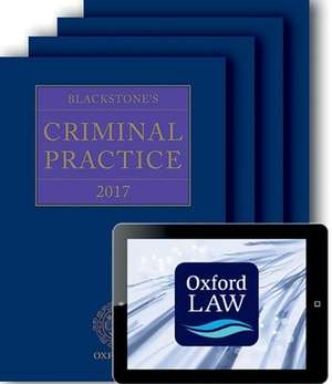 Blackstone's Criminal Practice 2017 (book, all supplements, and digital pack) de Professor David Ormerod QC (Hon)