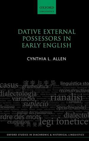 Dative External Possessors in Early English de Cynthia L. Allen