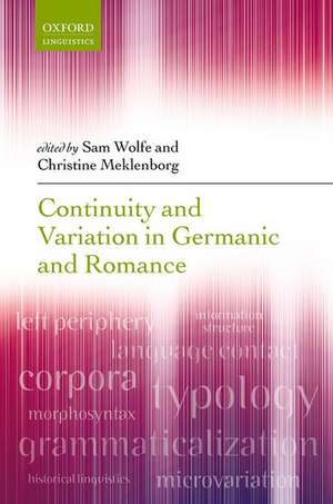 Continuity and Variation in Germanic and Romance de Sam Wolfe