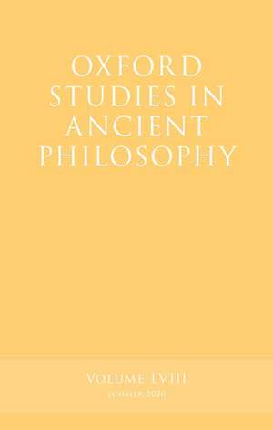 Oxford Studies in Ancient Philosophy, Volume 58 de Victor Caston