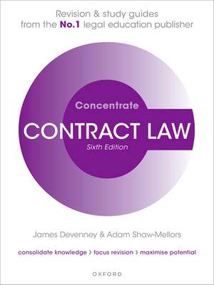 Contract Law Concentrate: Law Revision and Study Guide de James Devenney