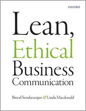 Lean, Ethical Business Communication de Binod Sundararajan