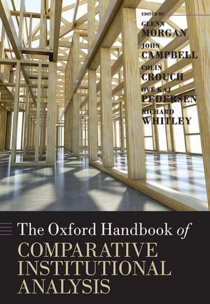 The Oxford Handbook of Comparative Institutional Analysis de Glenn Morgan