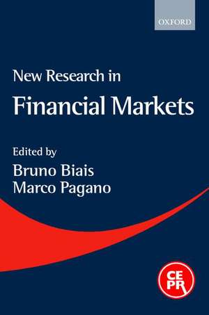 New Research in Financial Markets de Bruno Biais