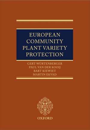 European Community Plant Variety Protection de Gert Würtenberger