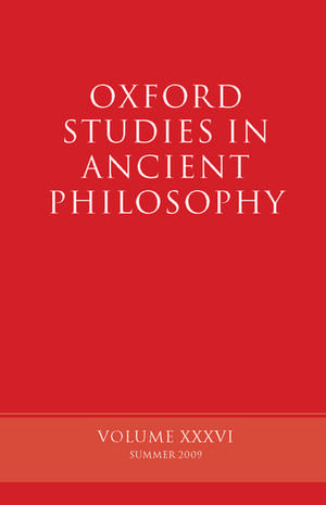 Oxford Studies in Ancient Philosophy, Volume XXXVI de Brad Inwood