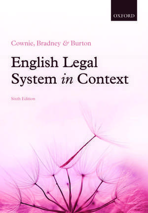 English Legal System in Context 6e de Fiona Cownie