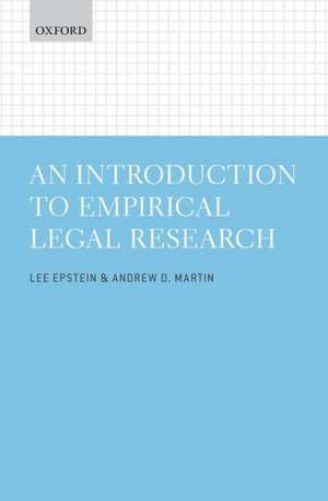 An Introduction to Empirical Legal Research de Lee Epstein