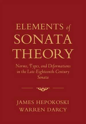 Elements of Sonata Theory: Norms, Types, and Deformations in the Late-Eighteenth-Century Sonata de James Hepokoski