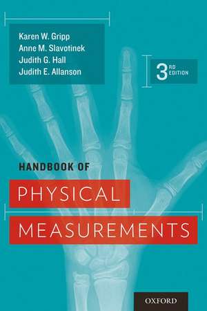 Handbook of Physical Measurements de Karen W. Gripp