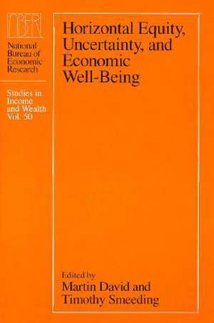 Horizontal Equity, Uncertainty, and Economic Well-being de Martin David