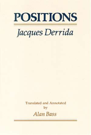 Positions de Jacques Derrida