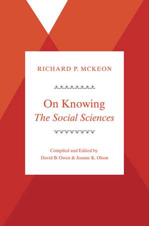 On Knowing--The Social Sciences de Richard P. McKeon