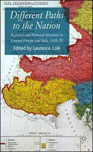 Different Paths to the Nation: Regional and National Identities in Central Europe and Italy, 1830-70 de Laurence Cole