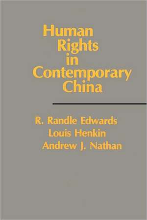 Human Rights in Contemporary China (Paper) de R. Randle Edwards