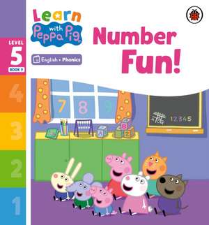 Learn with Peppa Phonics Level 5 Book 9 - Number Fun! (Phonics Reader) de Peppa Pig