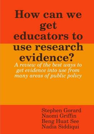 How can we get educators to use research evidence? de Stephen Gorard