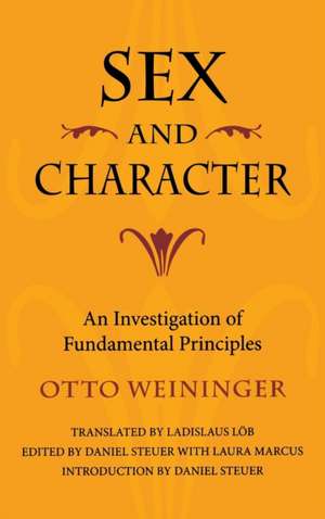 Sex and Character – An Investigation of Fundamental Principles de Otto Weininger