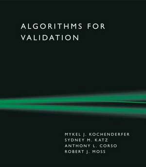 Algorithms for Validation de Mykel J. Kochenderfer