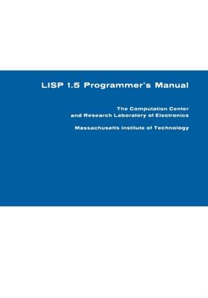 Lisp 1.5 Programmers Manual de J Mccarthy