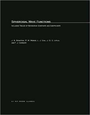 Spheroidal Wave Functions de Julius A. Stratton