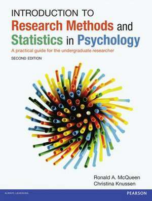 Introduction to Research Methods and Statistics in Psychology de Christina Knussen