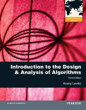 Introduction to the Design and Analysis of Algorithms de Anany Levitin