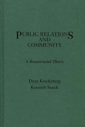 Public Relations and Community de Dean Kruckeberg