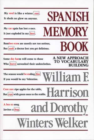 Spanish Memory Book: A New Approach to Vocabulary Building de William F. Harrison