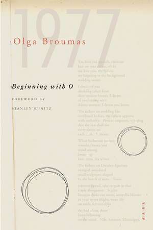 Beginning with O de Olga Broumas