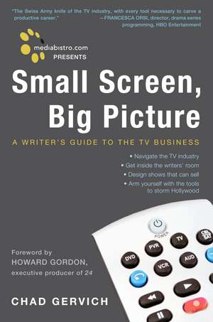 Mediabistro.com Presents Small Screen, Big Picture: A Writer's Guide to the TV Business de Chad Gervich