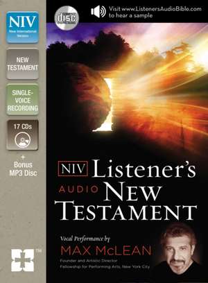 NIV, Listener's Audio Bible, New Testament, Audio CD: Vocal Performance by Max McLean de Max McLean