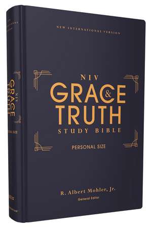 NIV, The Grace and Truth Study Bible (Trustworthy and Practical Insights), Personal Size, Hardcover, Red Letter, Comfort Print de R. Albert Mohler, Jr.