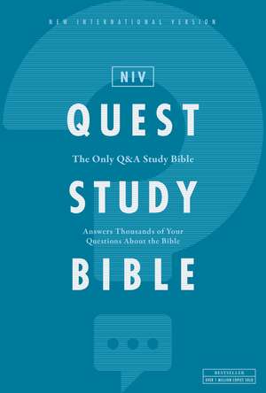 NIV, Quest Study Bible, Hardcover, Blue, Comfort Print: The Only Q and A Study Bible de Christianity Today Intl.