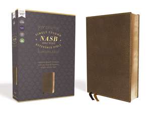 NASB, Single-Column Reference Bible, Wide Margin, Leathersoft, Brown, 1995 Text, Comfort Print de Zondervan